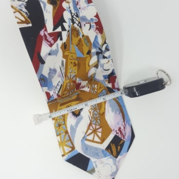 ⭐️ Vintage Robert & Sonia DELAUNAY Artist Orphist Style Art 100% Silk Eiffel - Picture 5 of 6